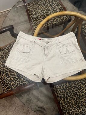 Paris Blues Cream Denim Cargo Shorts
